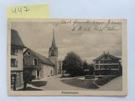 alte Ansichtskarte Walzenhausen Kirche, altes Haus