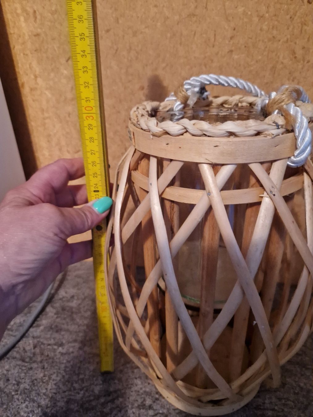Vasen & Gefässe: Laterne oder Blumen Vase aus Weiden Holz Hell – Gebraucht aus Niederbipp von Trude04 5