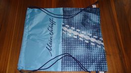 Turnbeutel Mein Schiff blau gemustert neu