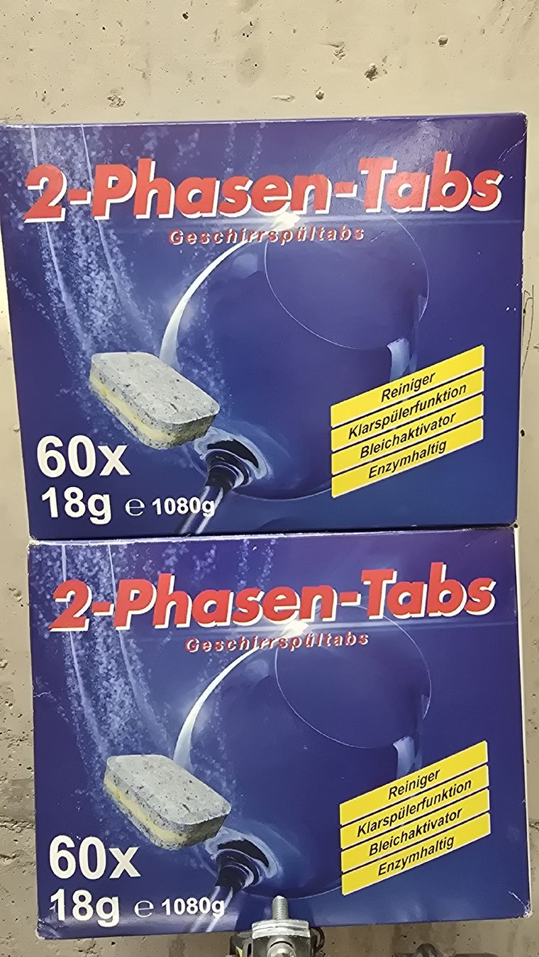 Prodotti di pulizia: 2x 2-Phasen-Tabs Geschirrspültabs 60 Stk. Total 120 – Nuovo (secondo la descrizione) da Zürich venduto da donaciro