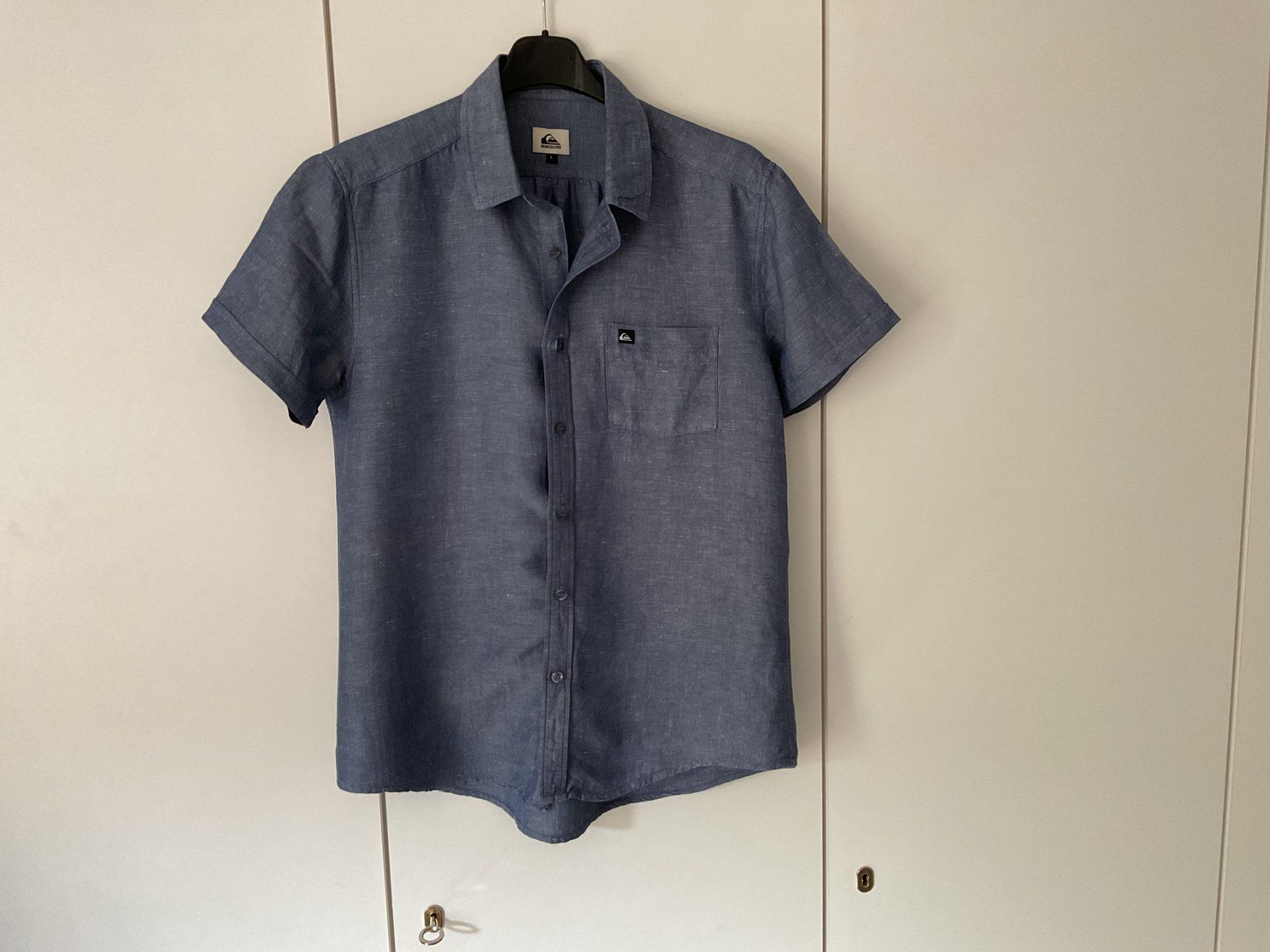Quiksilver Camicie: Quicksilver - Hemd kurzarm mit Leinen - Gr. L – Usato da Walchwil venduto da Budy7