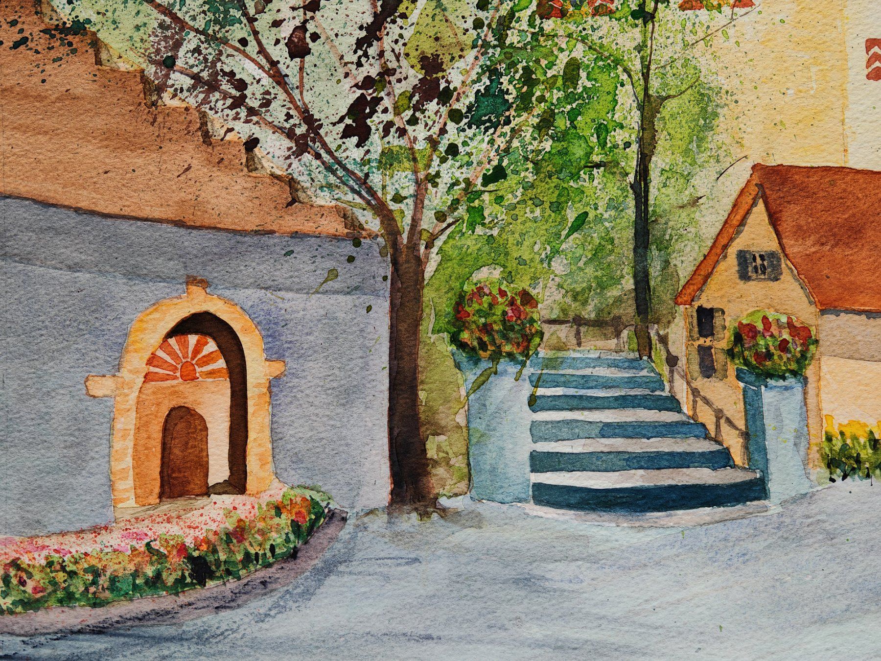 Dipinti: Schloss Wildegg, grosses Aquarell, 2004 – Usato da Zuerich venduto da Antiquarium 2