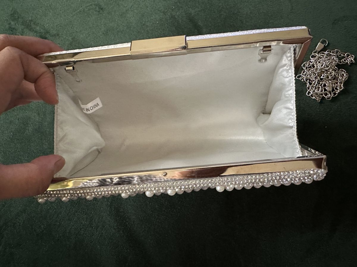 Borse da donna: Bridal Pearl Clutch - Evening, Wedding bag – Usato da Genève venduto da Good_finds 3