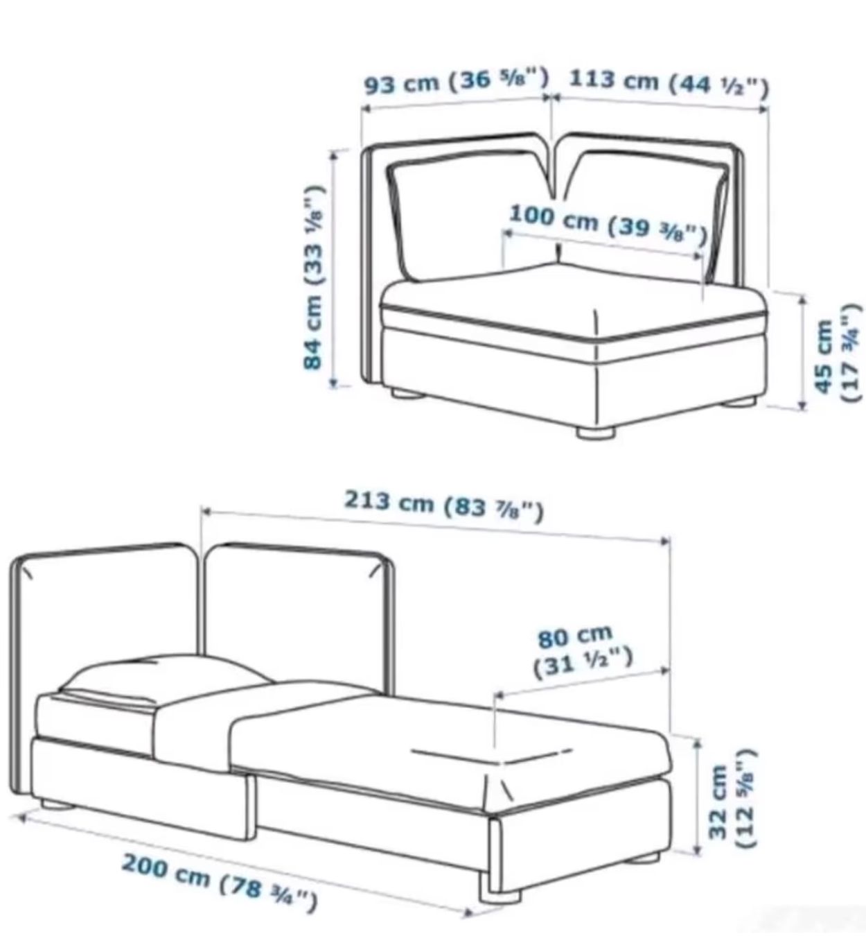 Ikea Divani: 2x Ikea Vallentuna Leder Schlafsofa – Usato da Liestal venduto da 0zwo11 1