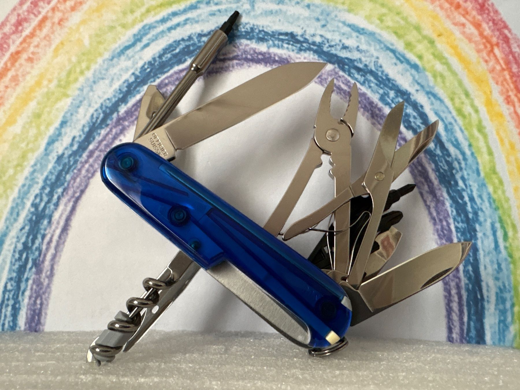 Victorinox Coltelli tascabile: VICTORINOX - Cyber Tool M blue trans - Sackmesser – Usato da Andwil SG venduto da Rainboli 1