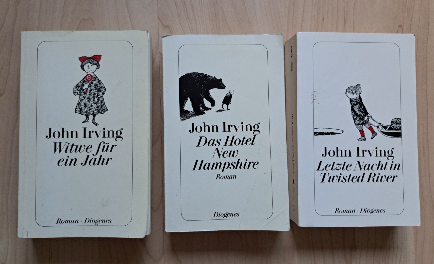 Bücher: 3x Romane John Irving, Diogenes – Gebraucht aus Basel von Patiscat