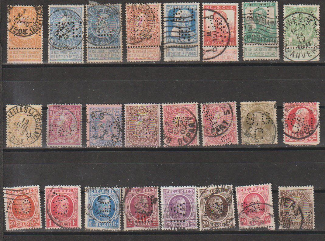 Tous les timbres: Perfins Belgique Collection Ancienne – D'occasion à Crans-Montana par kira56 2
