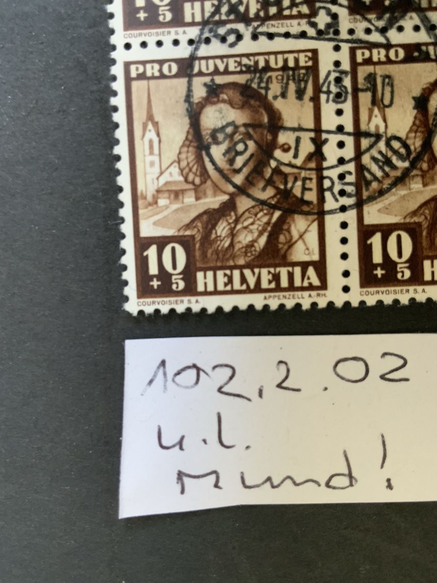 Alle Briefmarken: Juventute Abarten – Gebraucht aus Binningen von chr_cr5n 1