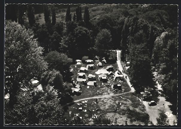 Cartoline postali: Colombier /NE, Camping de Colombier R. K – Usato da Berlin venduto da bartko-reher