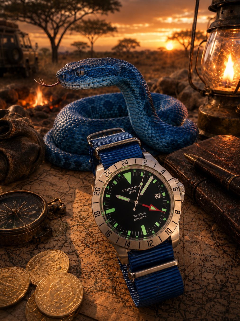 Uhren: SEESTERN GMT Automatic UHR – 39 mm – Gebraucht aus Reinach AG von Rousseau_J