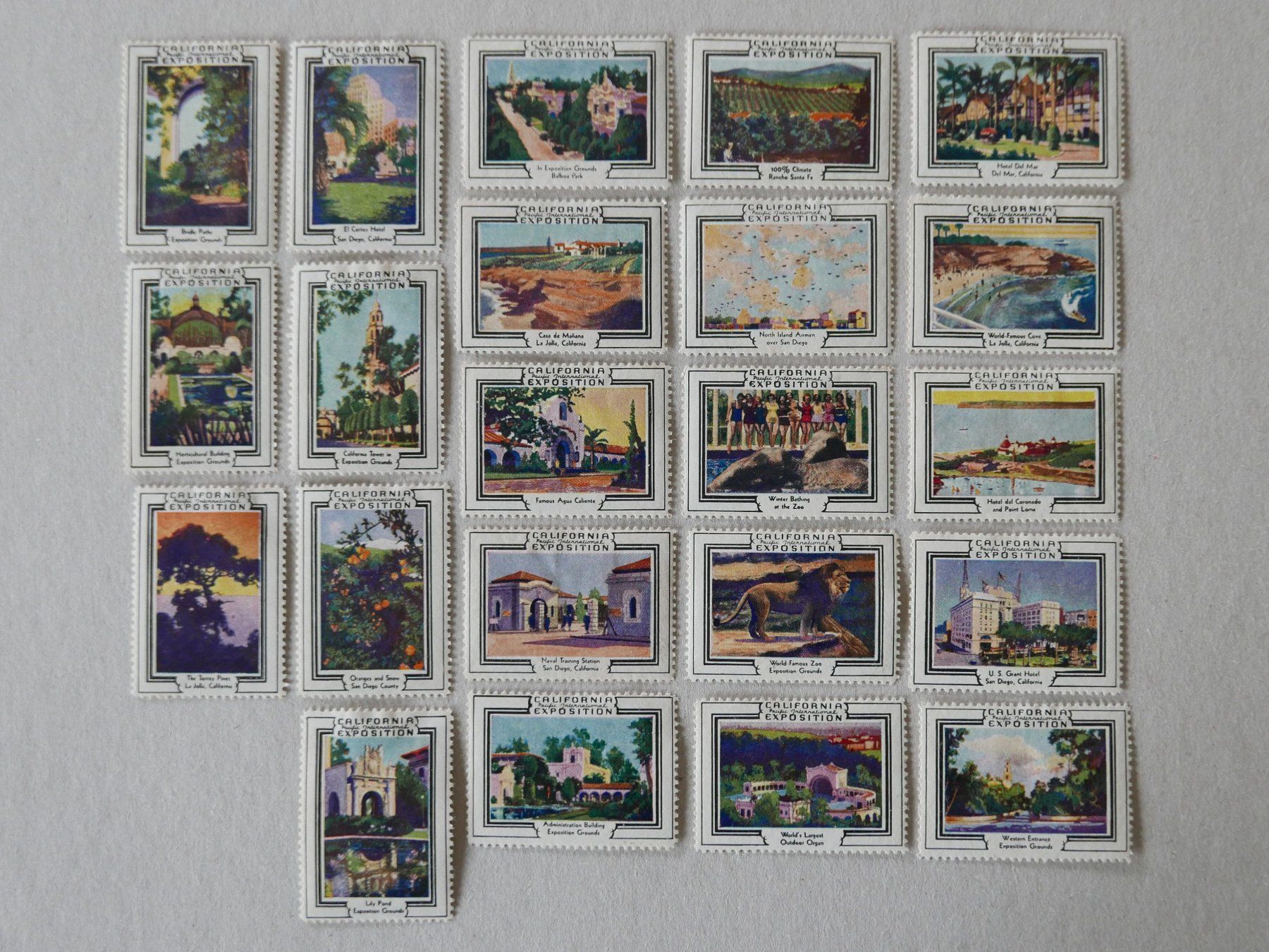 Tutti i francobolli: 22 REKLAMEMARKEN CALIFORNIA EXPOSITION 1935 – Usato da Balgach venduto da Zwischenraum