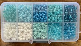 Bastelset Rocailles Perlen in Organizer Box NEU