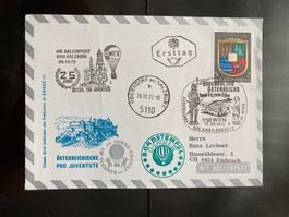 Österreich 1972 48.Ballonpost Salzburg D-ERGEE III Eisenerz