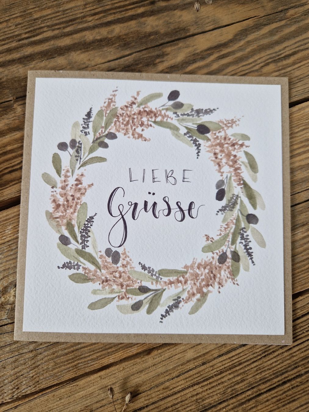 Karten: Handgemachte Grüsskarte- Liebe Grüsse – Neu und originalverpackt aus Grosshöchstetten von sim_t9dc 1