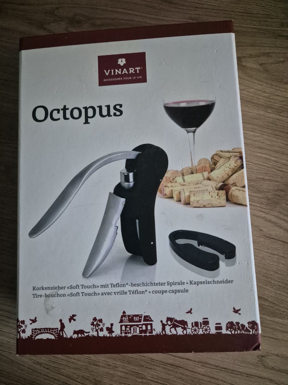 Apribottiglie & Tappi per chiusura: Automatischer OCTOPUS-Korkenzieher – Nuovo e nell'imballaggio originale da Zürich venduto da apo_26qb 1