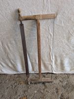Alte Gestellsäge Spannsäge aus Holz – Bauernwerkzeug Vintage