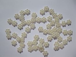 50 Perlmutt Deko Blumen, 8mm