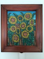 Ölbild / Gemälde: Sonnenblumen (1967) Max Schaer, signiert.