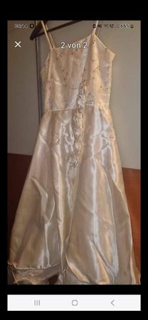 Festliches Mädchenkleid Gr.11 -12 jahrig creme weiss