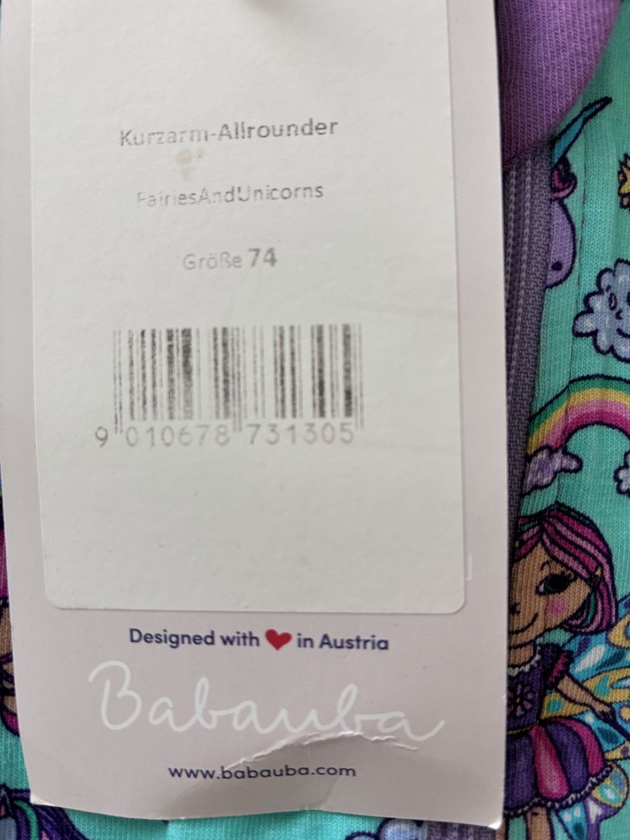 Tute: Kurzarm-Allrounder Babauba Grösse 74 Fairiesandunicorns – Nuovo e nell'imballaggio originale da Wahlen b. Laufen venduto da sabichrabi 1