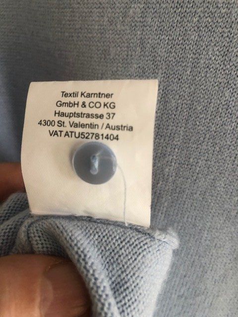 Maglioni & Felpe: Lichtblauer Pullover, L, mit Kaschmir-Feeling, 100% Acryl – Usato da Hünenberg See venduto da dustein 5