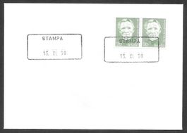 GR Brief Aushilfsstempel STAMPA 13.XI.78