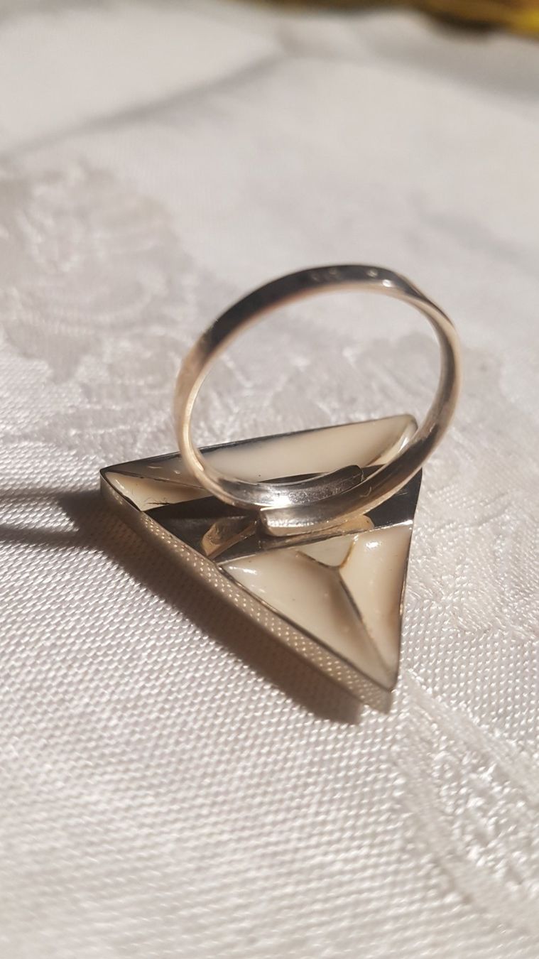 Anelli: Schöner Ring echtes Silber bezaubernder Perlmutt 17 mm plus – Nuovo (secondo la descrizione) da Basel venduto da ivoli 2