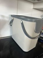 Abfalleimer grau mit Henkel guter Zustand 10 Liter