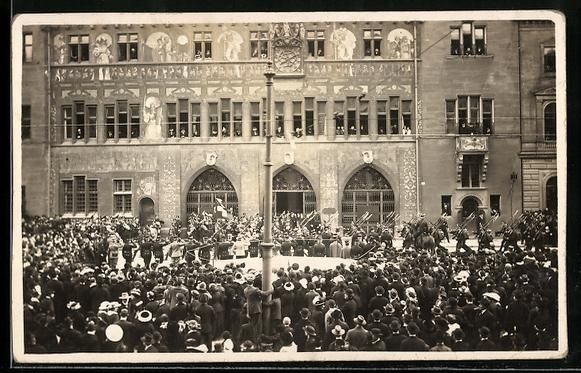 Cartoline postali: Foto-AK Basel, Festlicher Anlass, Soldat – Usato da Berlin venduto da bartko-reher