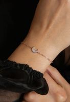 Zartes Armband mit Mondanhänger, roségold ✨