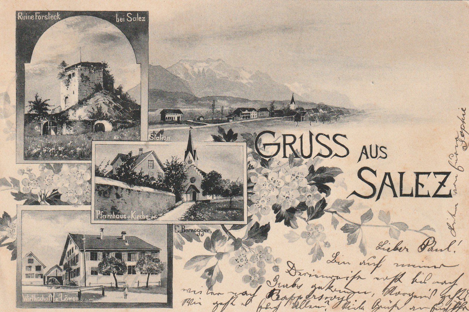 Cartoline postali: Salez 4-bildrig – Usato da Rorschacherberg venduto da fratovi2