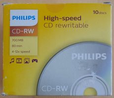 10 Stück CD-RW Rohlinge (rewritable)