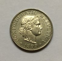1899 20 Rappen unz / stgl *RAR*