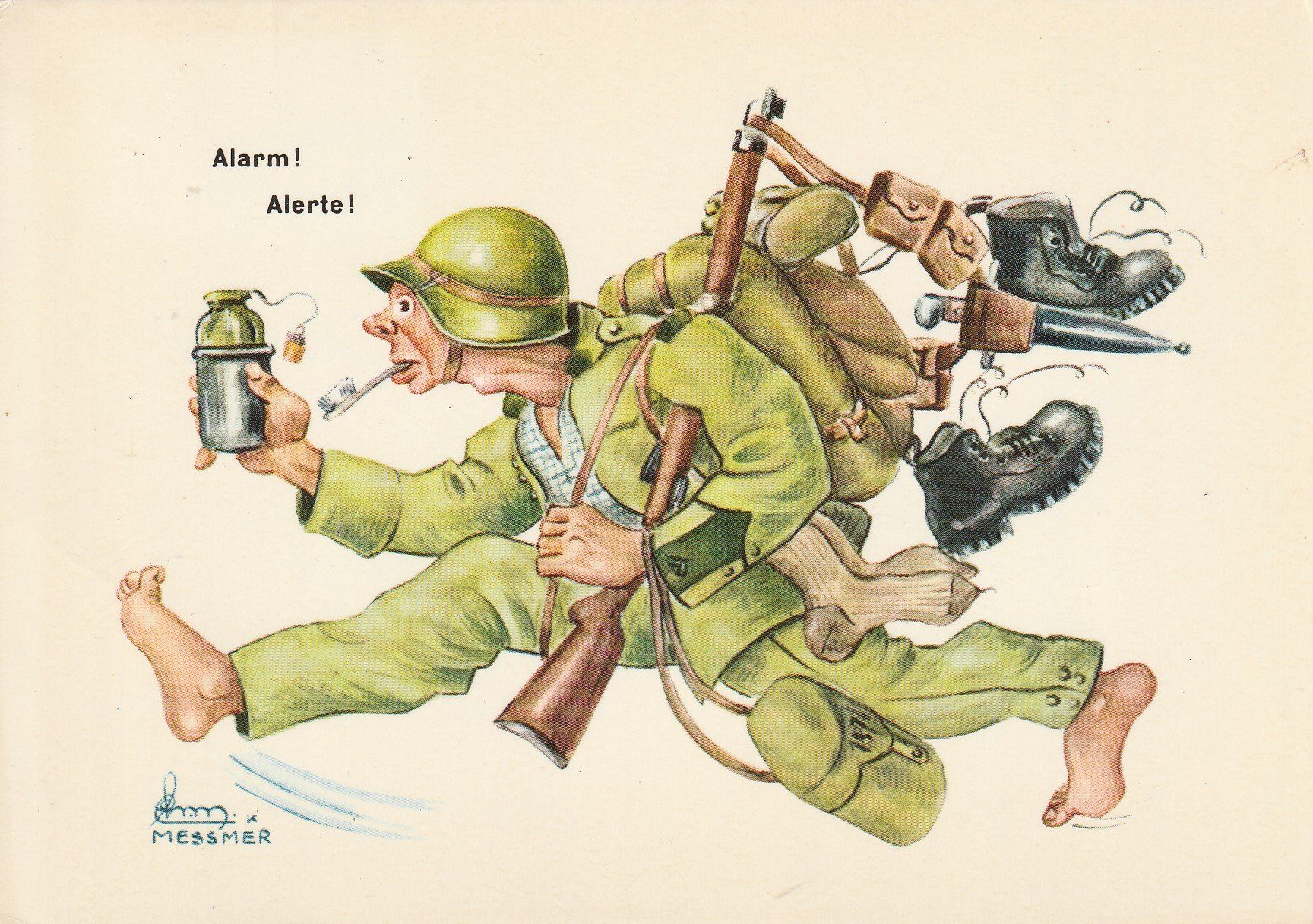 Cartoline postali: Schweiz-Militär- Brugg-Kaserne – Usato da uttwil venduto da Koehlerfred