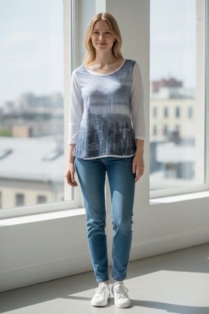 T-shirt Caroll, Taille 42 FR, Imprimé New York