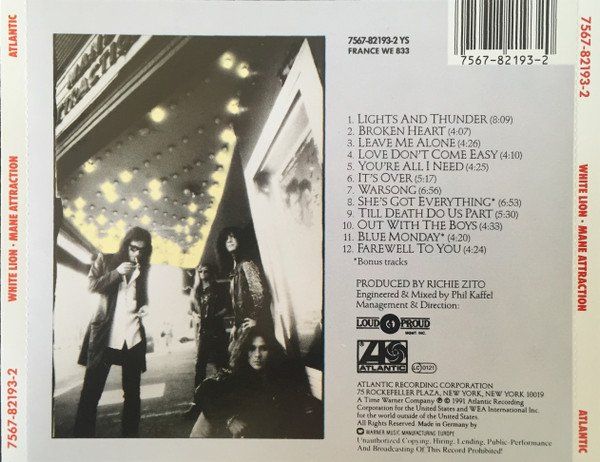 CD: White Lion – Mane Attraction – Usato da Brittnau venduto da Zibu 3
