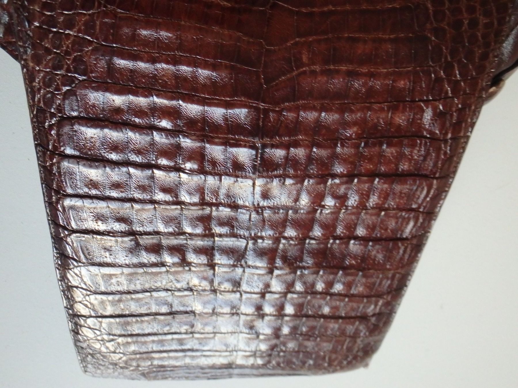 Borse: Vintage echt Kroko Herren oder Damen Tasche mit Doppelfach – Usato da Schöfflisdorf venduto da pullux 7