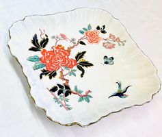 Old Foley “Eastern Glory” Schale/Teller quadratisch, 1950er