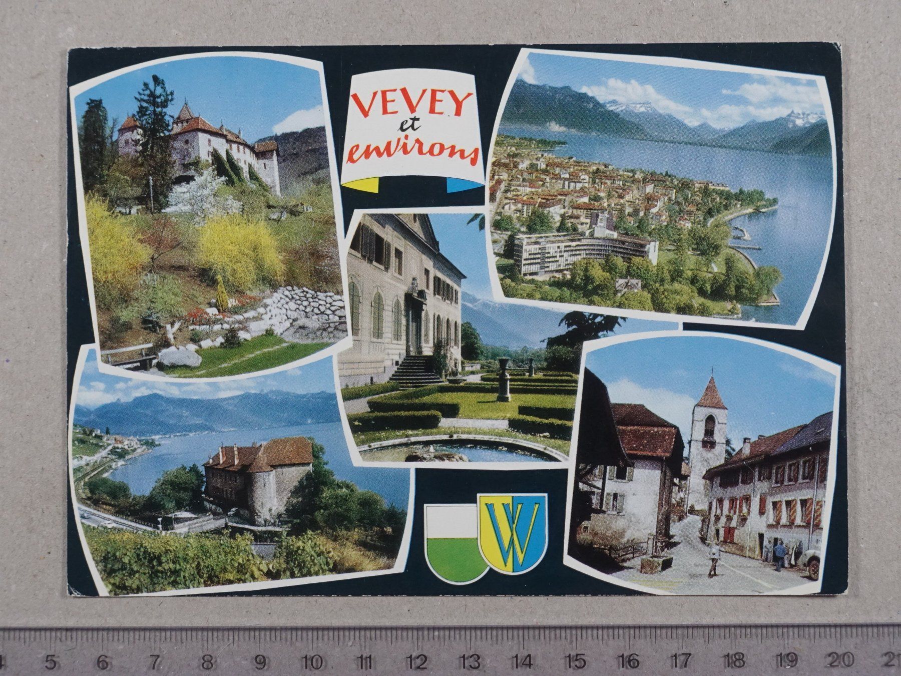 Cartoline postali: Vevey et environs, 1973 – Usato da Lenzburg venduto da fh1