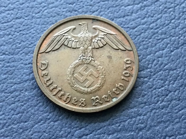 Tutti le monete: Drittes Reich 2 Reichspfennig  1939 B. – Usato da St. Margrethen SG venduto da alfapeugeot10 2