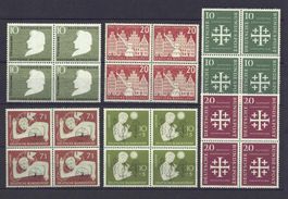 BRD 1956, 4er-Blocks, postfrisch** Kat Fr 125.00