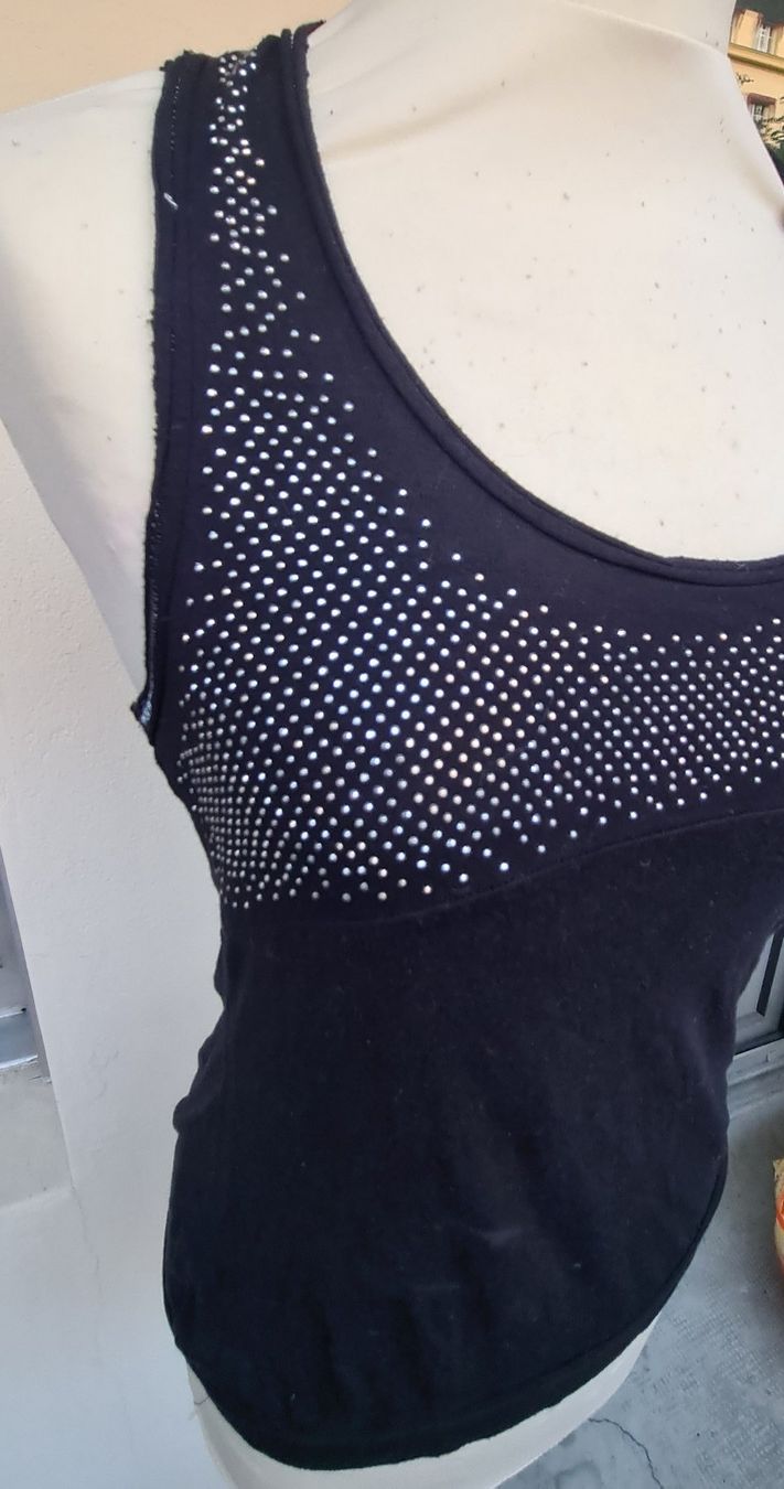 Mango Top: Haut en strass taille XS ouvert au dos – Usato da Genève venduto da Saleena 3