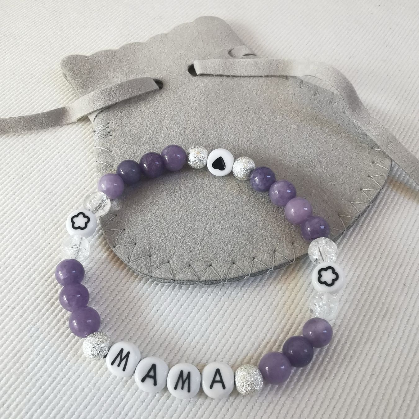 Bracciali & Braccialetti: Armband 'Mama' Natursteine – Nuovo (secondo la descrizione) da Obergerlafingen venduto da Sigus