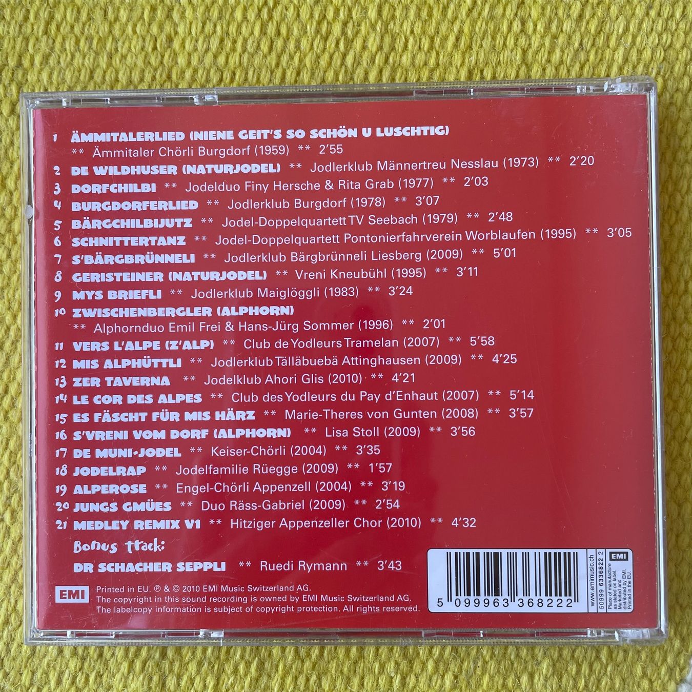 CD: SCHWEIZ-JODLER – Usato da Rorschacherberg venduto da CD-Roli 1