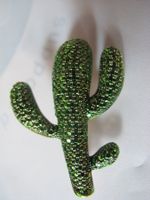 Grüne Kakteen Brosche, neuwertig, nie getragen!🌵