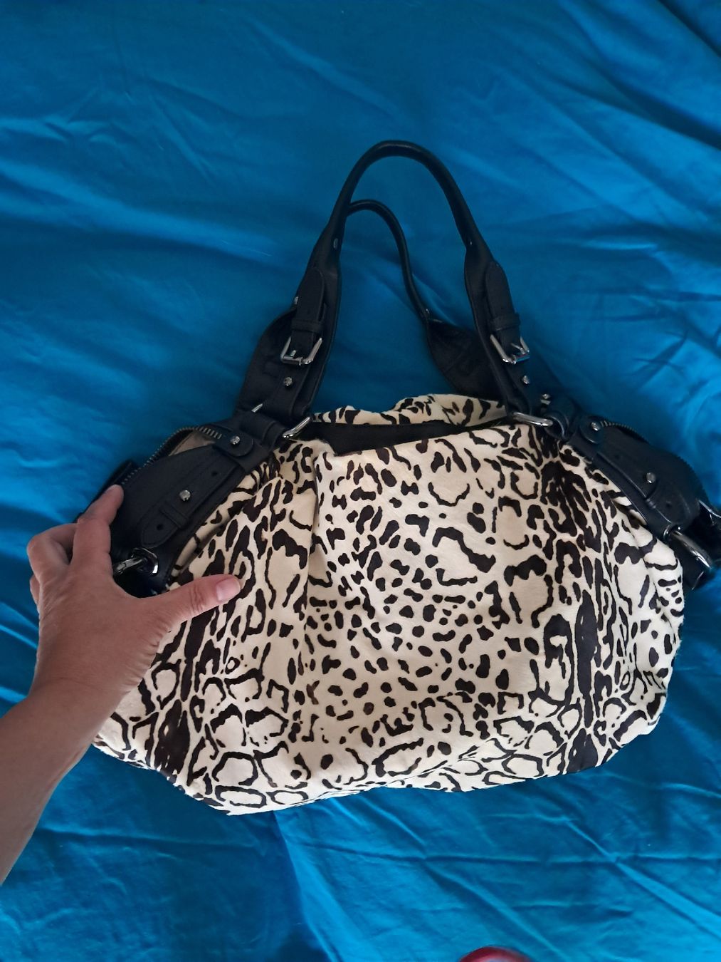 Borse da donna: Kenneth Cole - spotted print leather handbag – Usato da Aubonne venduto da erinrose