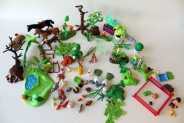 PLAYMOBIL - Konvolut mit Bäumen, Pflanzen, Tieren und mehr