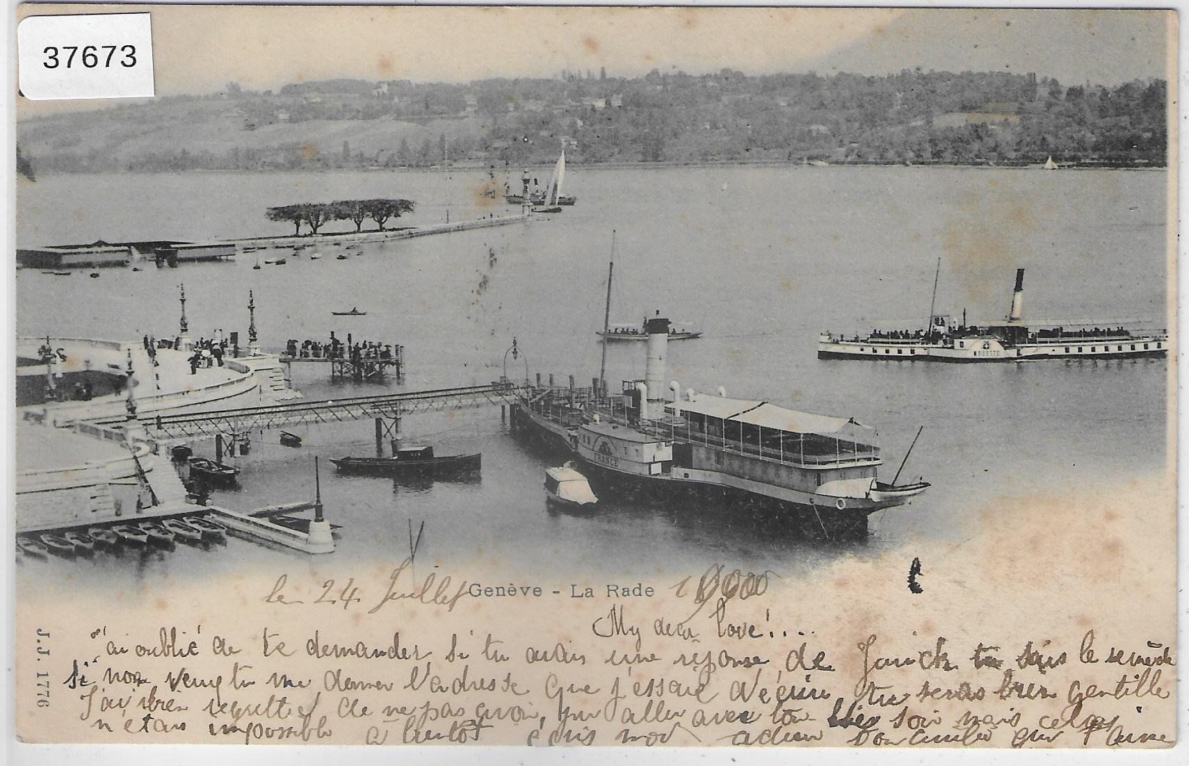 Cartoline postali: Geneve - La Rade - Dampfschiffe – Usato da Ettingen venduto da Kartenplanet