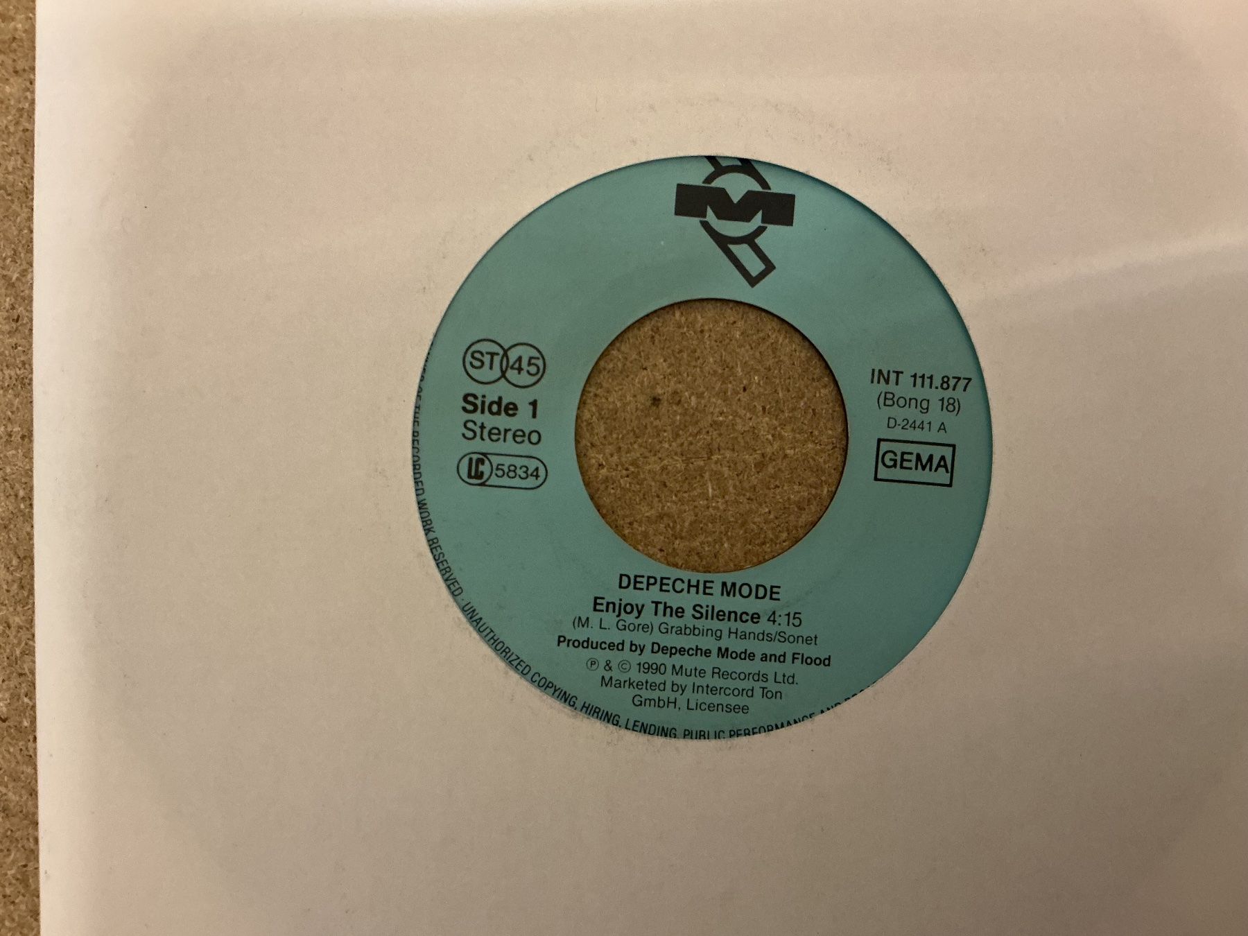 Dischi in vinile: DEPECHE MODE Single - Enjoy The Silence – Usato da Winterthur venduto da Tumko-Vinyl