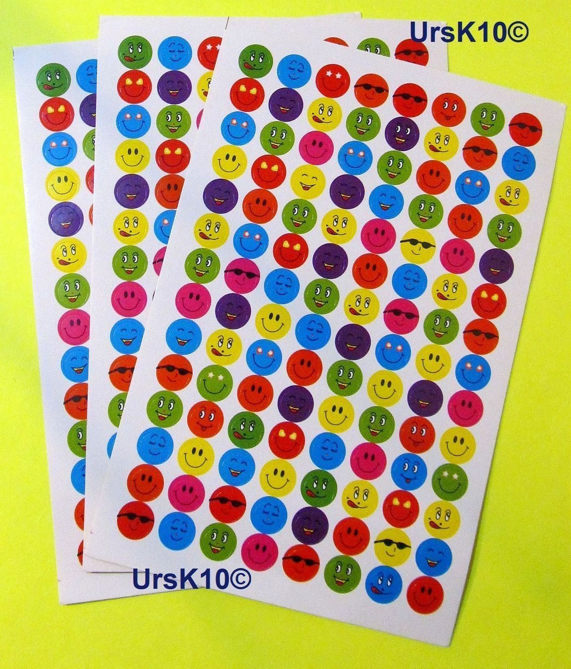 Sticker: 4 Blatt à 112 Smiley Sticker Total 448 Stück – Nuovo e nell'imballaggio originale da St. Margarethen TG venduto da ursk10